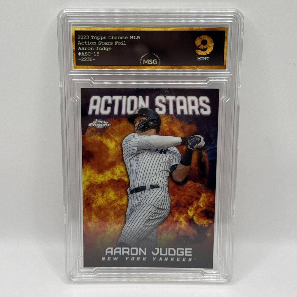 2023 Topps Chrome Update Series Action Stars Aaron Judge ASC-15 Yankees Graded 9